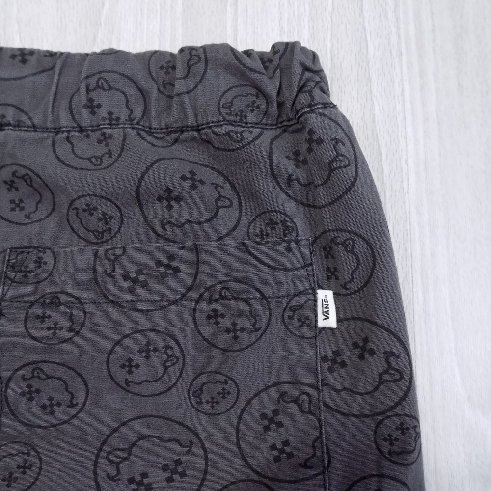 Vans Mens Gray Smiley Face X Eyes Graphic Jogger Pants VN0003Q7HKZ Size M - Picture 1 of 9